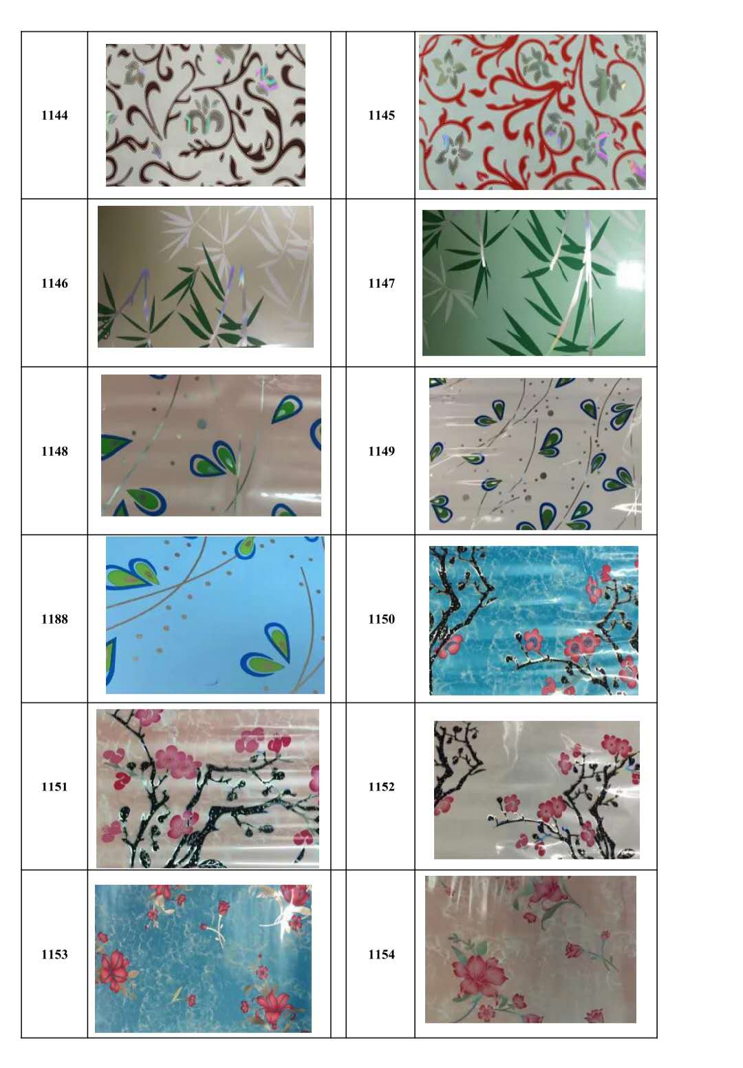 Aluminum composite panel catalogue-laser color