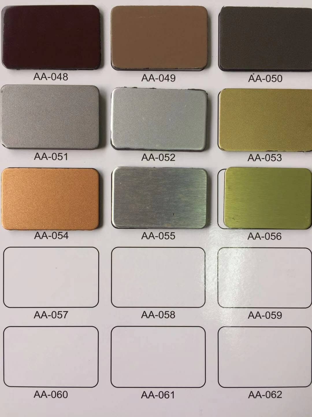 Aluminum composite panel catalogue AA