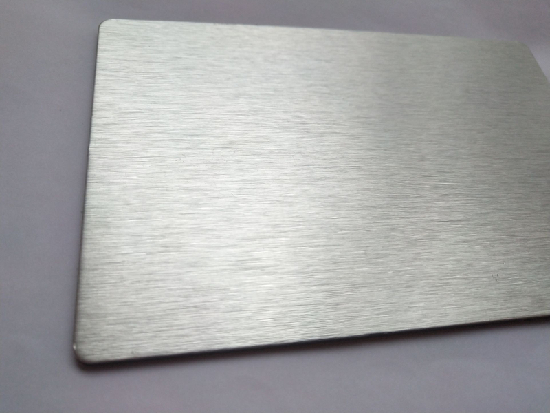 Silver brush aluminum composite panel